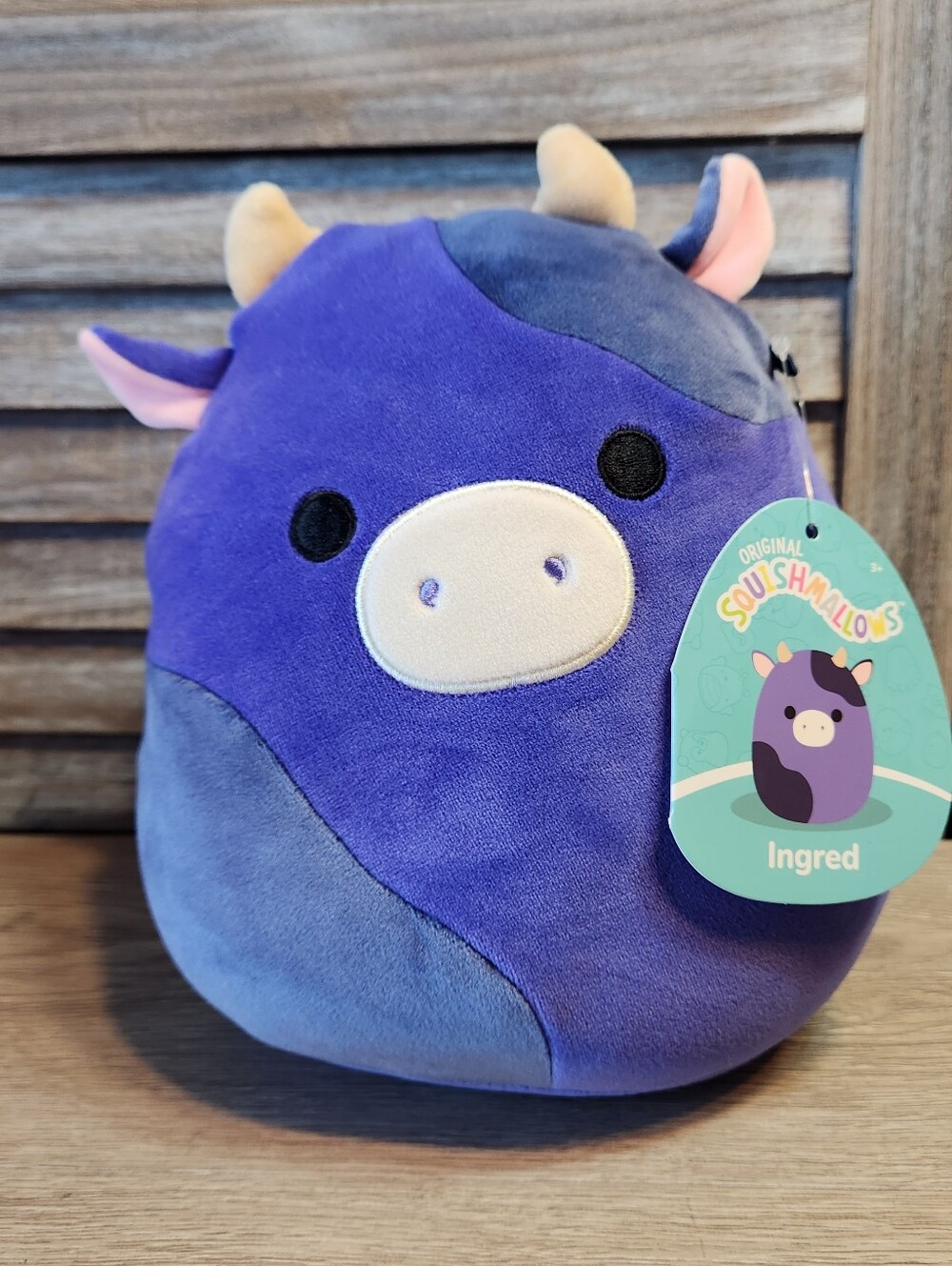 Squishmallows 8” Ingred The Purple Cow Plush Plushie